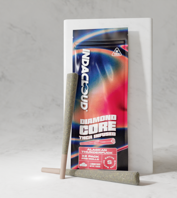 Alaskan Thunderf*ck – 2 x 1G Diamond Core THCa Pre-Rolls