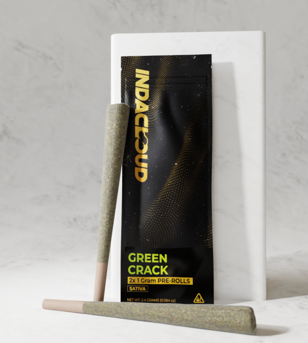 Green Crack THCa Pre-Rolls – 2 x 1G Sativa Joints